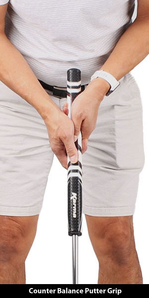 person putting with a counter balance putter with a Karma Big Softy 1.3 16" Long putter grip
