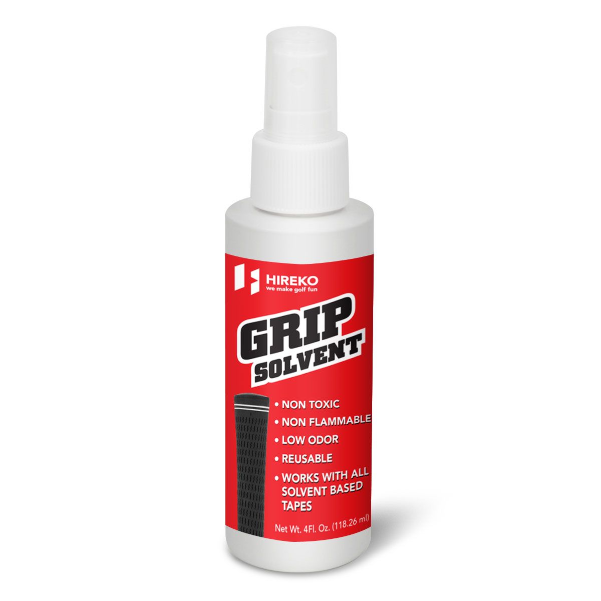 4 ounce golf grip solvent with pump sprayer