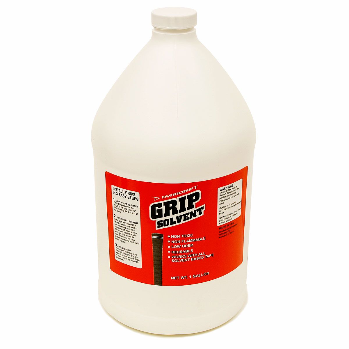 one gallon jug of golf grip solvent