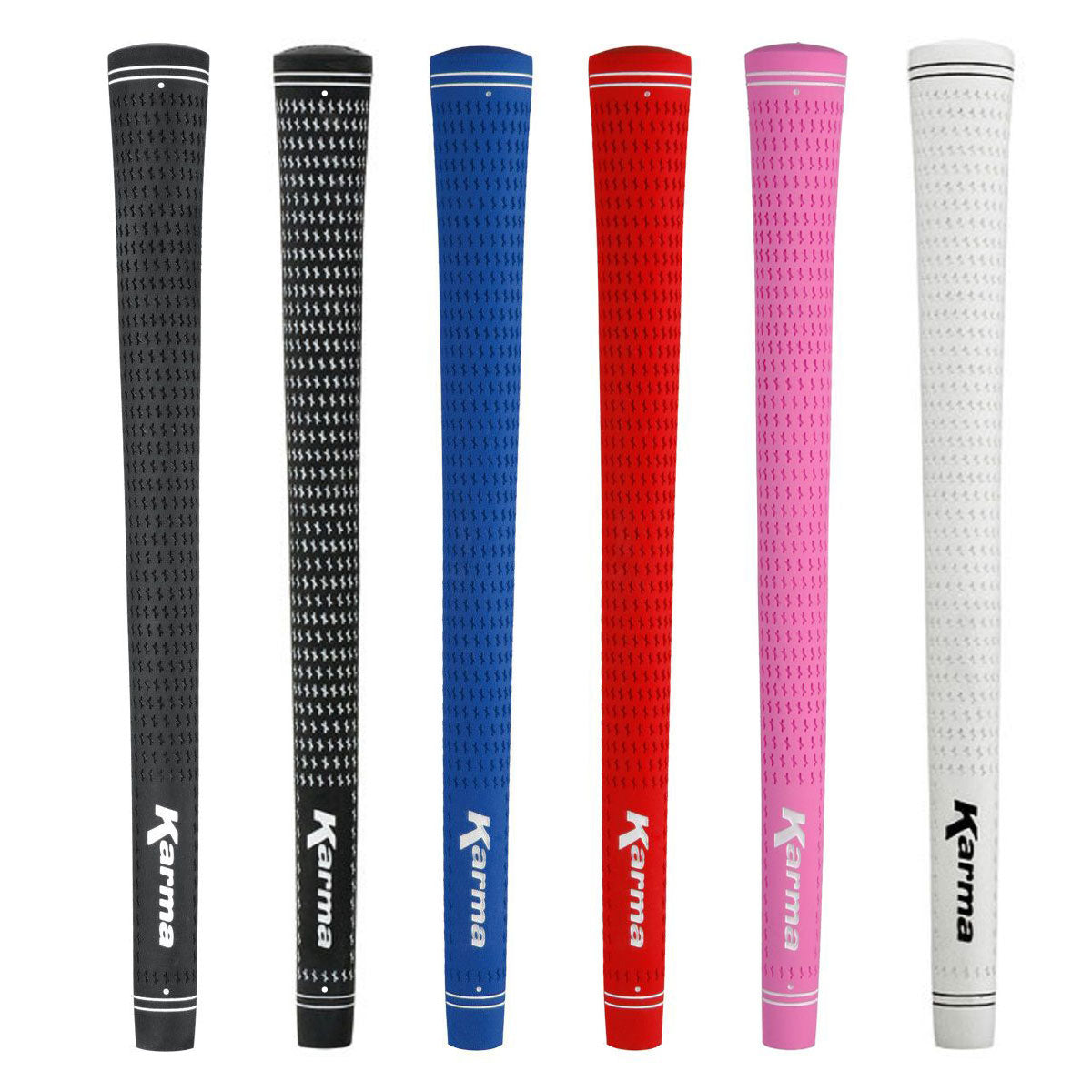 Karma Velour Series Grip Series, Black, Black/White, Blue, Red, Pink and White grips