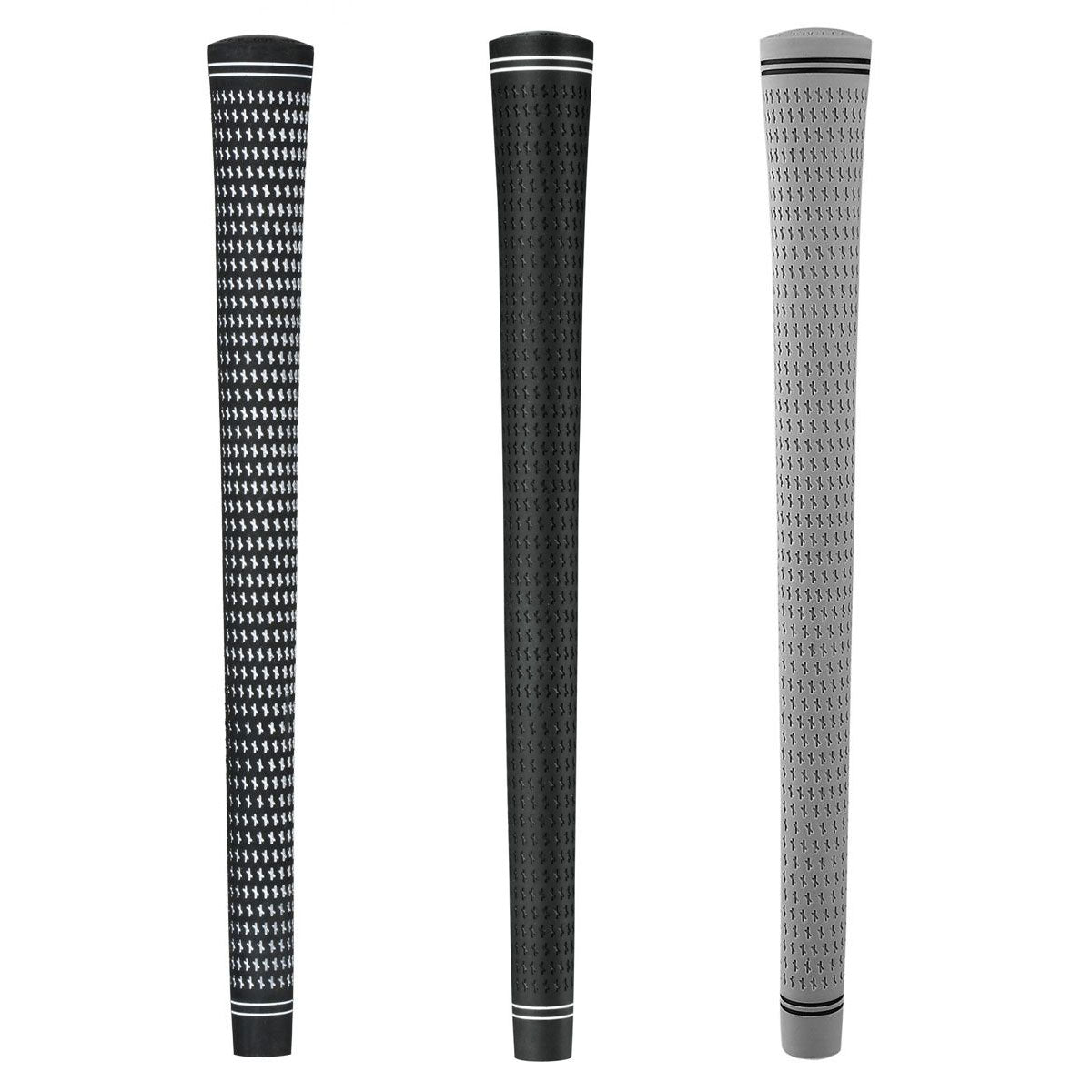 black/white, black and gray Karma Revolution 360 golf grips